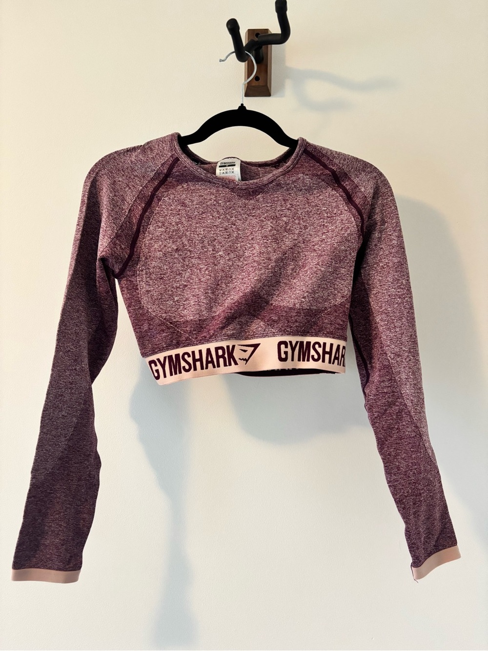 Gymshark Flex Seamless Crop Long Sleeve Top - Size M